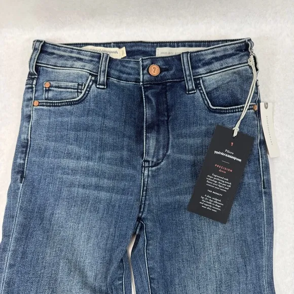 ANTHRO PILCRO High-Rise Bootcut Jeans with Button Details - Sz 24