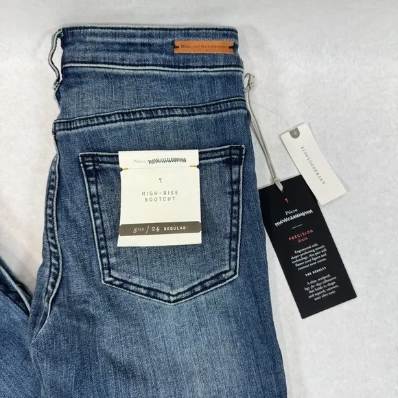ANTHRO PILCRO High-Rise Bootcut Jeans with Button Details - Sz 24