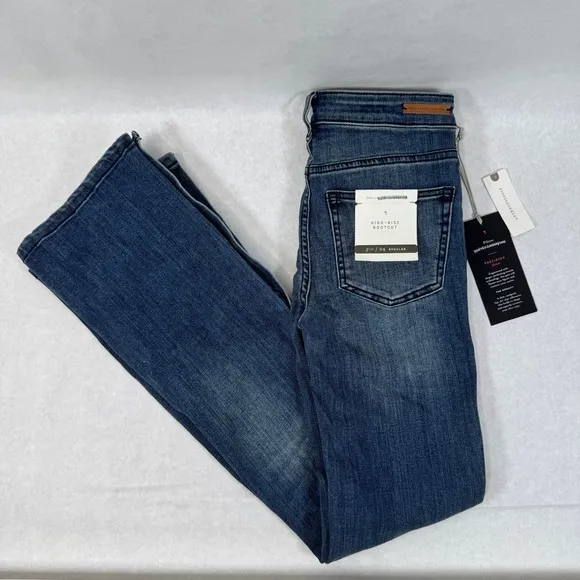 ANTHRO PILCRO High-Rise Bootcut Jeans with Button Details - Sz 24