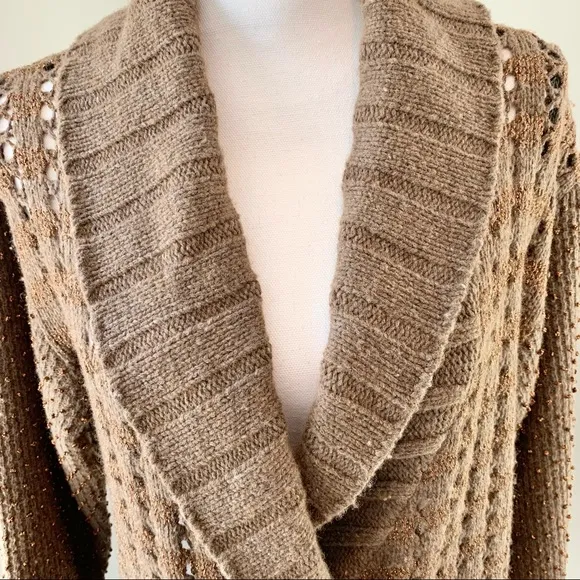 ANTHROPOLOGIE - Lambswool Double Breasted Cardigan