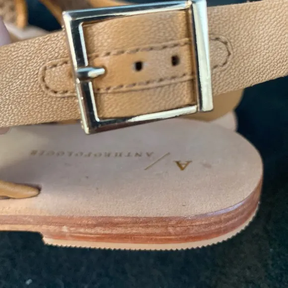 Anthropologie / New Women's Tan Woven Sandals.