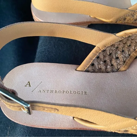 Anthropologie / New Women's Tan Woven Sandals.
