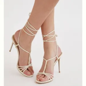 ANTHROPOLOGIE Sam Edelman Lace Up Heels Sandal Shoes Size 10 NWT