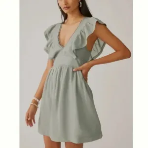 Anthropologie V-Neck Plunge Tunic Mini Dress