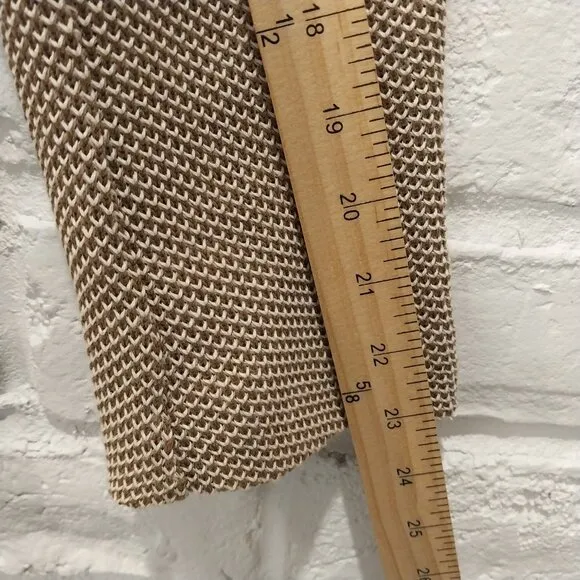 Antonio Laverda Blazer Mens 38S Beige Tan Knit Short Slim Stretch 160 cm 6D drop