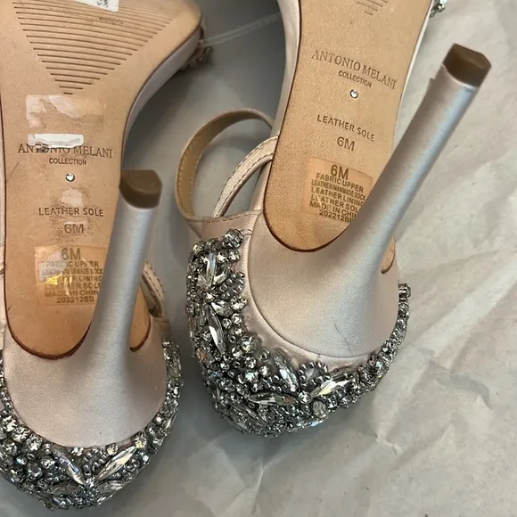 Antonio MelaniCollection Luna Crystal Embellished Dress Sandals