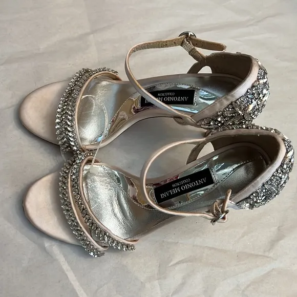 Antonio MelaniCollection Luna Crystal Embellished Dress Sandals