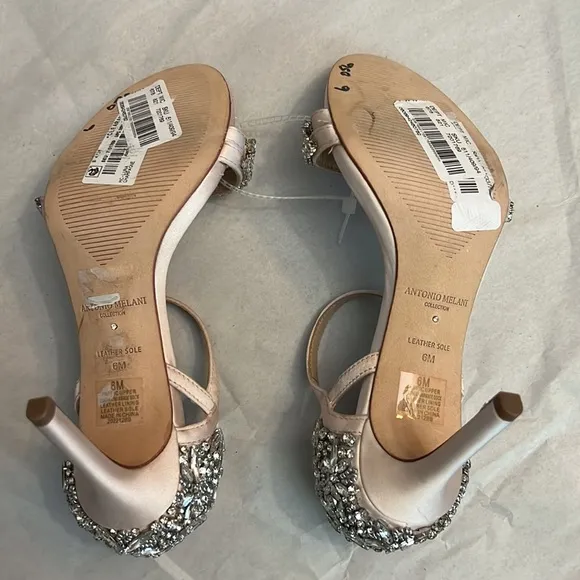 Antonio MelaniCollection Luna Crystal Embellished Dress Sandals