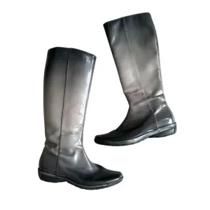 AQUATALIA Gray Black Ombré Rain Riding Boots Size 7.5