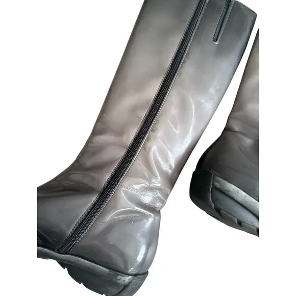 AQUATALIA Gray Black Ombré Rain Riding Boots Size 7.5