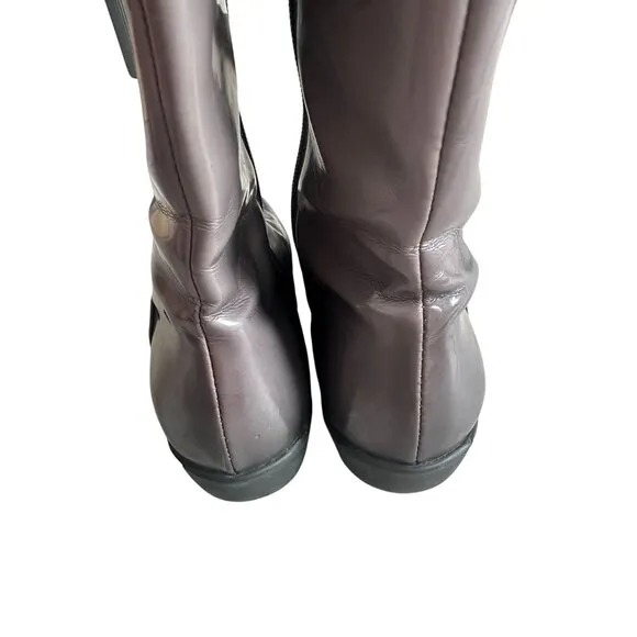 AQUATALIA Gray Black Ombré Rain Riding Boots Size 7.5
