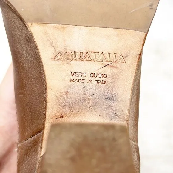 Aquatalia Frannie Woven Ankle Booties Boots 8