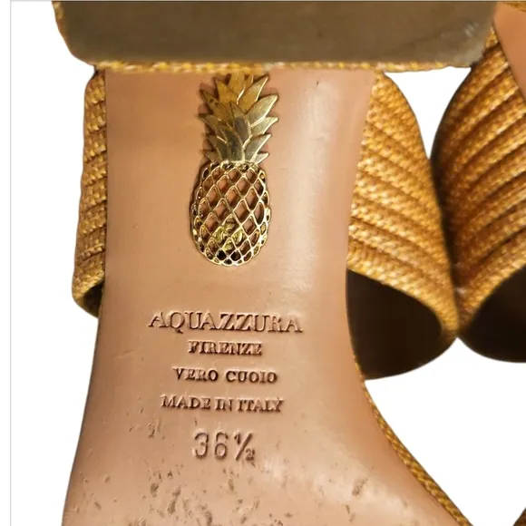 AQUAZZURA | Sundance 50 Thong Sandals in Nude ~ Size EU 36.5 / US 6.5