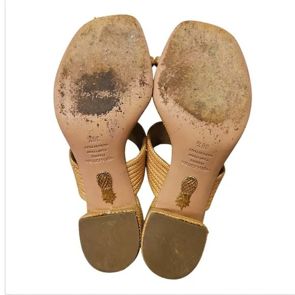 AQUAZZURA | Sundance 50 Thong Sandals in Nude ~ Size EU 36.5 / US 6.5