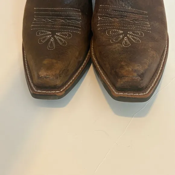 Ariat Daisy Western Brown Blue Leather Cowboy Boots Women’s Size 6.5