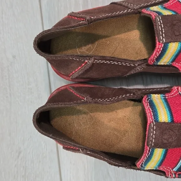 Ariat Kids Girl Western Cowboy Loafer Slip on shoes sz 1