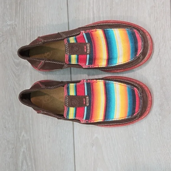 Ariat Kids Girl Western Cowboy Loafer Slip on shoes sz 1