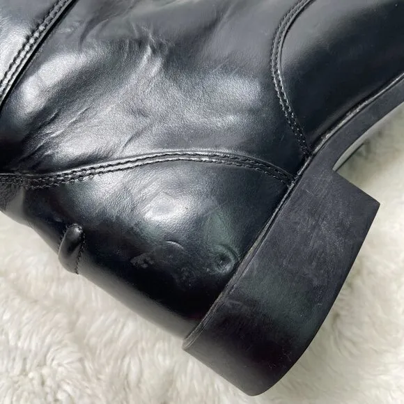 Ariat Women's Black Heritage Equestrian Leather Tall Lace Up Boots Size 6