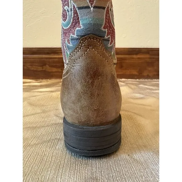 Ariat Youth Lonestar Western Boot Sz 5.5 Rainbow‎ Tan Style #10042595