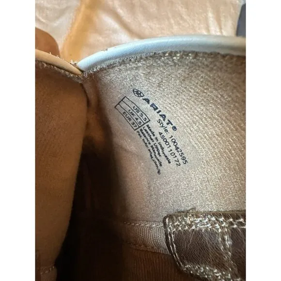 Ariat Youth Lonestar Western Boot Sz 5.5 Rainbow‎ Tan Style #10042595