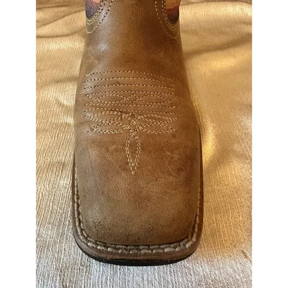 Ariat Youth Lonestar Western Boot Sz 5.5 Rainbow‎ Tan Style #10042595
