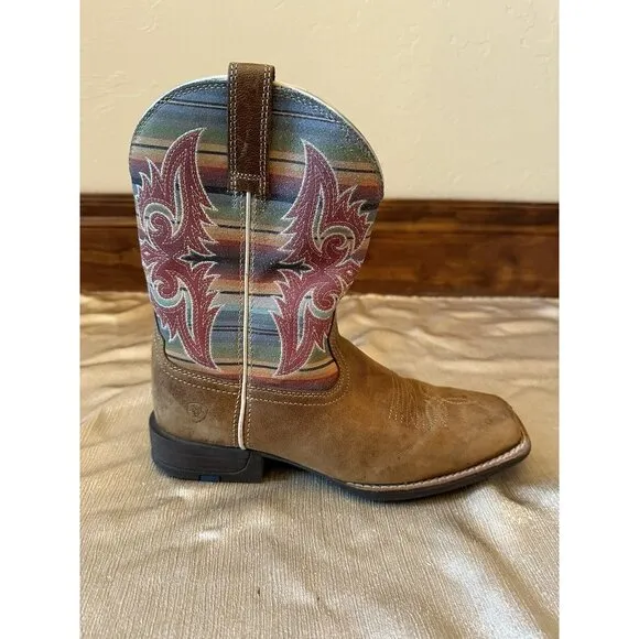 Ariat Youth Lonestar Western Boot Sz 5.5 Rainbow‎ Tan Style #10042595