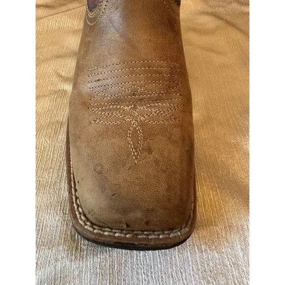 Ariat Youth Lonestar Western Boot Sz 5.5 Rainbow‎ Tan Style #10042595