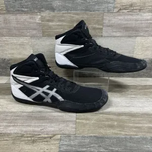 ASICS Markle’s 6 Shoes Men’s 13 Black White Silver Wrestling High Top