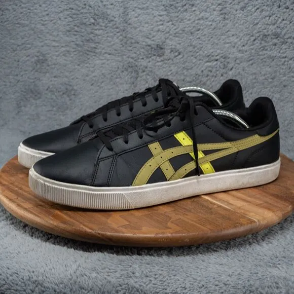 ASICS Tiger Classic CT Black Leather Low Top Sneaker Mens Sz 12.5 Lace Up Shoes