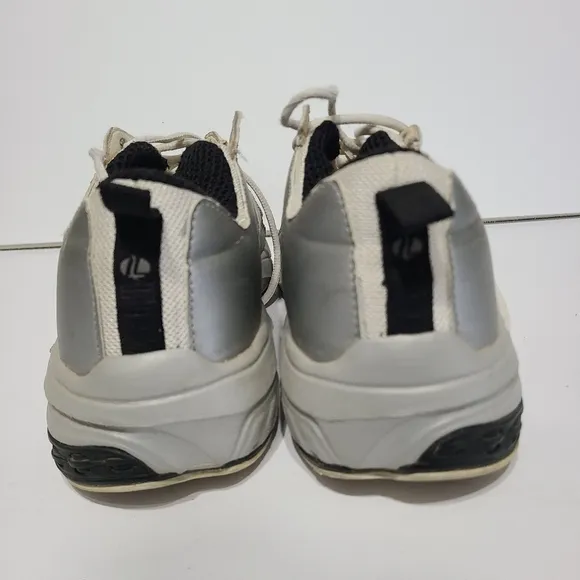 B22 Linds Classic Bowling Shoes Mens Size 12 D Silver Leather Lace Up Vintage