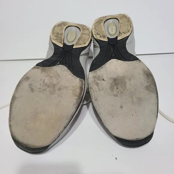 B22 Linds Classic Bowling Shoes Mens Size 12 D Silver Leather Lace Up Vintage