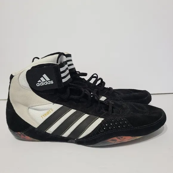 B22 Vintage Y2K Adidas Tyrint 2 Wrestling Shoes Boxing MMA 2005 Black Men's 15