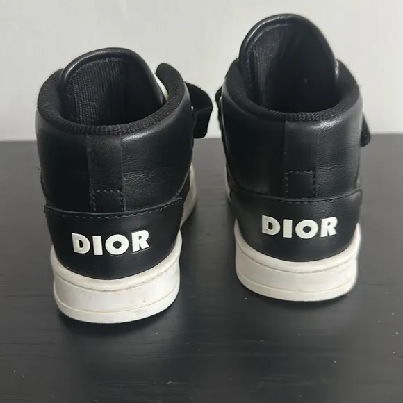 Baby Dior Black High” Top Sneakers Sz 22