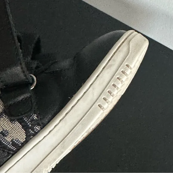 Baby Dior Black High” Top Sneakers Sz 22