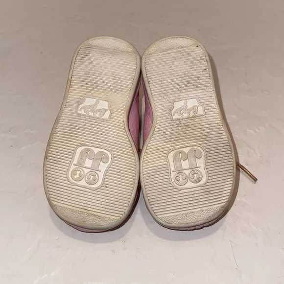 BABY JACKS LEATHER HI SHOE 17028 size 2 Vintage baby shoes in pink and cream.