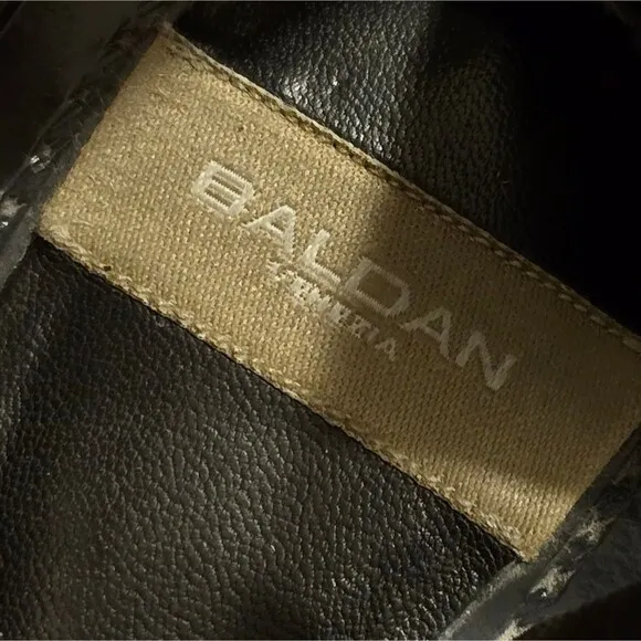 Baldan Venezia Woven Braided Black Stadded Leather Sandals Handcrafted In Italy