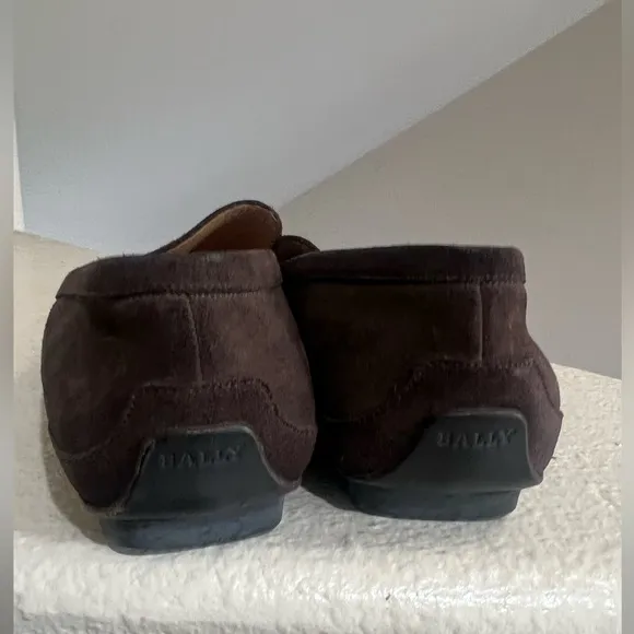 Bally‎ Men Brown suede  loafers Sandals Slip On Shoes Driving Shoes Size 7