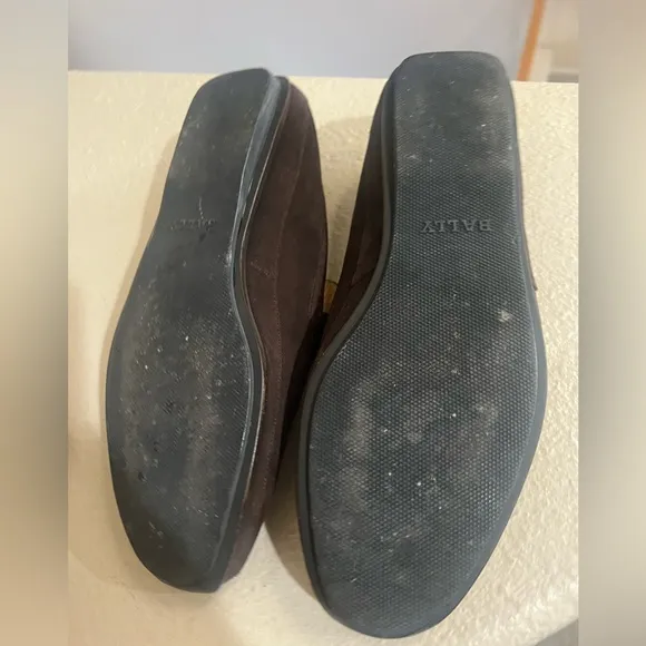 Bally‎ Men Brown suede  loafers Sandals Slip On Shoes Driving Shoes Size 7