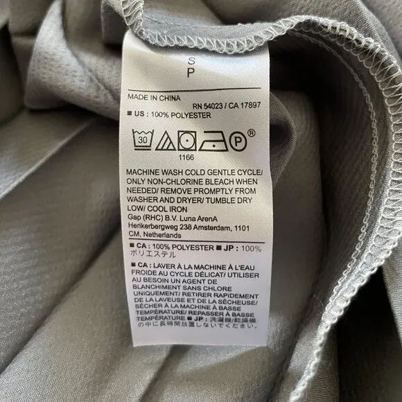 Banana Republic Factory Size S Silver Pleated Midi Skirt