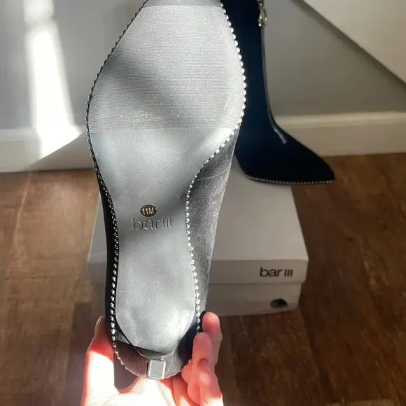 Bar lll stiletto black suede boots NEW in box size 11