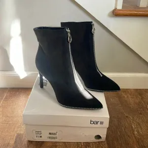 Bar lll stiletto black suede boots NEW in box size 11