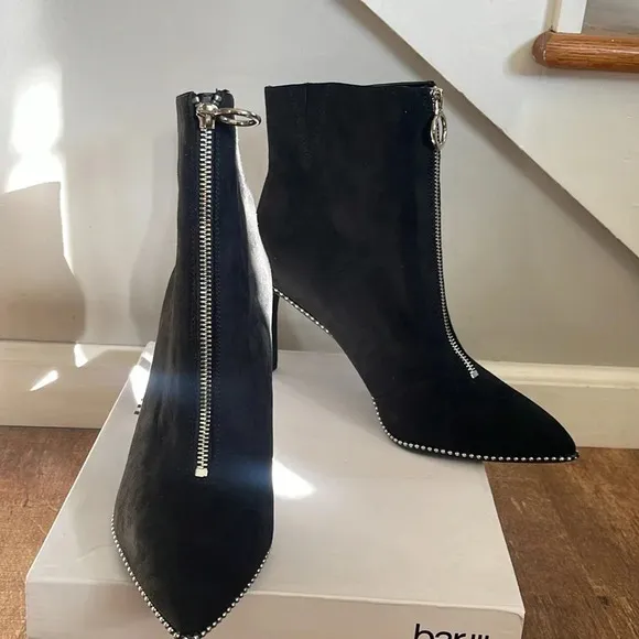 Bar lll stiletto black suede boots NEW in box size 11
