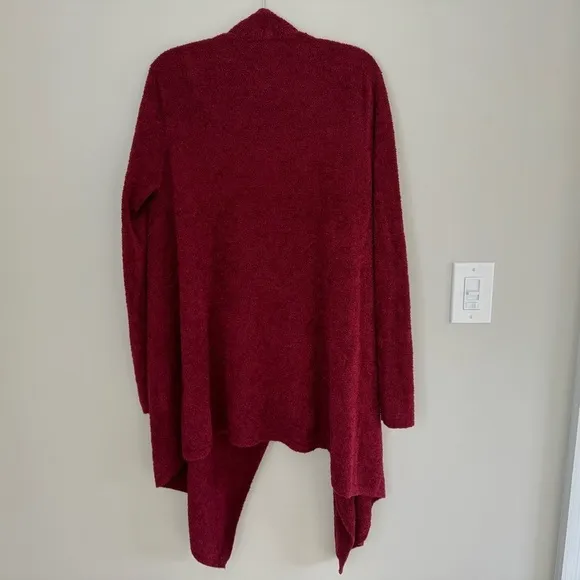 Barefoot Dreams Bamboo Chic Lite Calypso Open Front Cardigan Burgundy L / XL