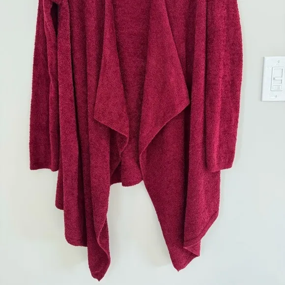Barefoot Dreams Bamboo Chic Lite Calypso Open Front Cardigan Burgundy L / XL