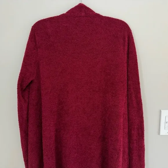 Barefoot Dreams Bamboo Chic Lite Calypso Open Front Cardigan Burgundy L / XL