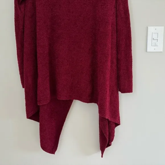 Barefoot Dreams Bamboo Chic Lite Calypso Open Front Cardigan Burgundy L / XL