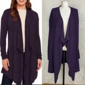 Barefoot Dreams CozyChic Lite Calypso Wrap Cardigan in Purple Size US S/M
