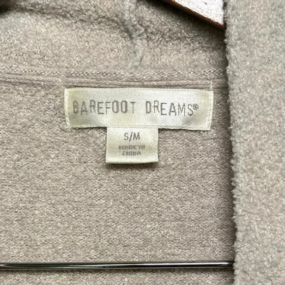Barefoot Dreams Open Front Cardigan Beige/Brown Ombré Sz S/M, Bamboo CozyCore