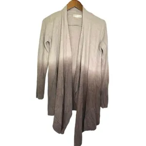 Barefoot Dreams Open Front Cardigan Beige/Brown Ombré Sz S/M, Bamboo CozyCore