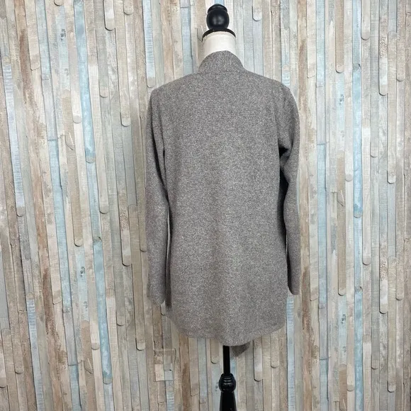 Barefoot Dreams S M Gray CozyChic Lite Drape Front Calypso Wrap Cardigan Sweater